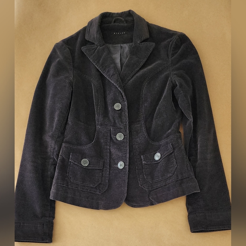 Sisley Velvet Corduroy Jacket Size 4